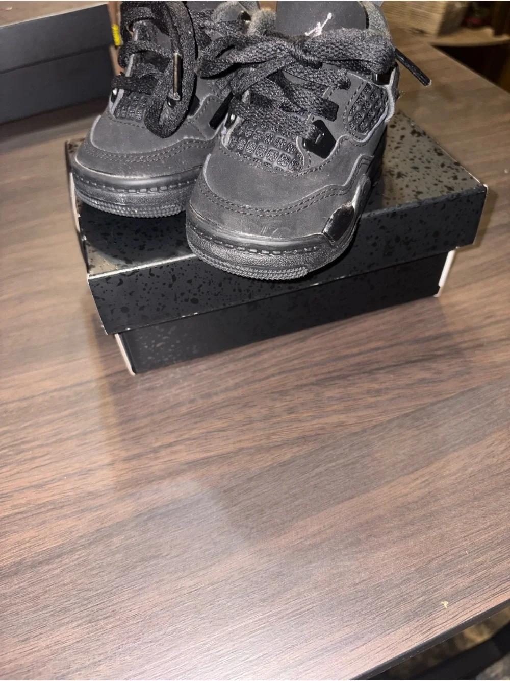 Jordan Kids' Black Suede & Leather Low-Top Sneakers